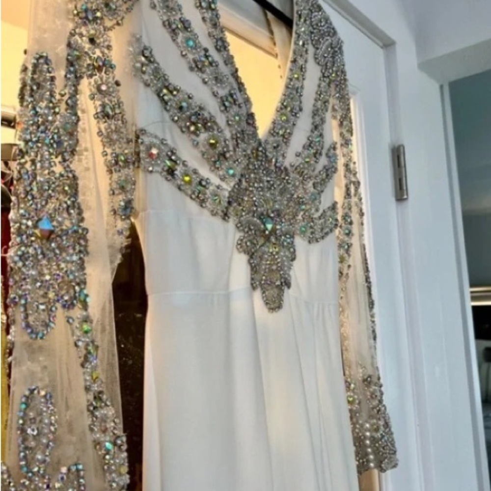 Mac Duggal pageant prom wedding dress